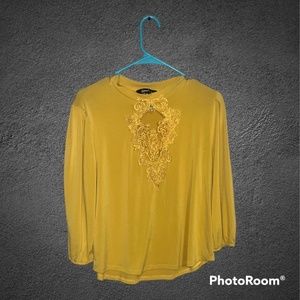 Mid Sleeve Mustard Color Dress Shirt
